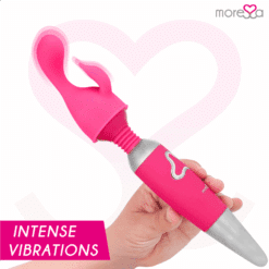 Comprar MORESSA - ODILON WAND POTENTE MOTOR MAS DOS CABEZALES PREMIUM SILICONE RECARGABLE al mejor precio - Envíos Discretos