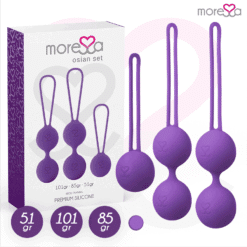 Comprar MORESSA - OSIAN SET Osian One; 51 Gr / Osian Two; 101 Gr / Osian Three 85 gr PREMIUM SILICONA LILA al mejor precio - Envíos Discretos