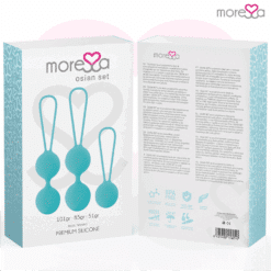 Comprar MORESSA - OSIAN SET Osian One; 51 Gr / Osian Two; 101 Gr / Osian Three 85 gr PREMIUM SILICONA TURQUESA al mejor precio - Envíos Discretos