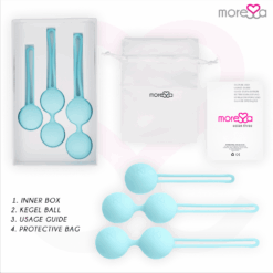 Comprar MORESSA - OSIAN SET Osian One; 51 Gr / Osian Two; 101 Gr / Osian Three 85 gr PREMIUM SILICONA TURQUESA al mejor precio - Envíos Discretos