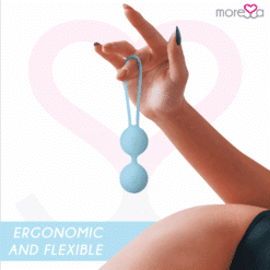 Comprar MORESSA - OSIAN THREE ENTRENAMIENTO SUELO PELVICO 85 gr PREMIUM SILICONA TURQUESA al mejor precio - Envíos Discretos