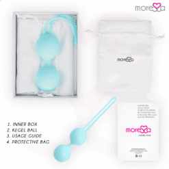 Comprar MORESSA - OSIAN TWO ENTRENAMIENTO SUELO PELVICO 101gr PREMIUM SILICONA TURQUESA al mejor precio - Envíos Discretos