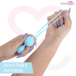 Comprar MORESSA - OSIAN TWO ENTRENAMIENTO SUELO PELVICO 101gr PREMIUM SILICONA TURQUESA al mejor precio - Envíos Discretos