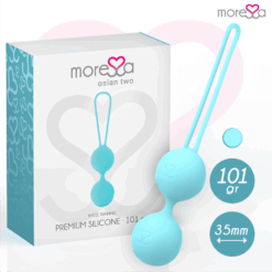 Comprar MORESSA - OSIAN TWO ENTRENAMIENTO SUELO PELVICO 101gr PREMIUM SILICONA TURQUESA al mejor precio - Envíos Discretos