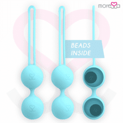 Comprar MORESSA - OSIAN TWO ENTRENAMIENTO SUELO PELVICO 101gr PREMIUM SILICONA TURQUESA al mejor precio - Envíos Discretos