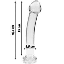 Comprar NEBULA SERIES BY IBIZA - MODELO 11 DILDO CRISTAL TRANSPARENTE 16 CM -O- 3 CM al mejor precio - Envíos Discretos