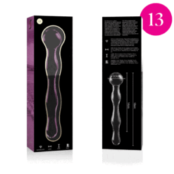 Comprar NEBULA SERIES BY IBIZA - MODELO 13 DILDO CRISTAL ROSA 18 CM -O- 3.5 CM al mejor precio - Envíos Discretos
