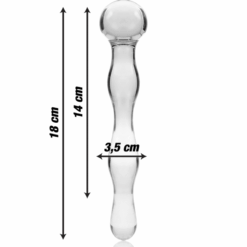 Comprar NEBULA SERIES BY IBIZA - MODELO 13 DILDO CRISTAL TRANSPARENTE 18 CM -O- 3.5 CM al mejor precio - Envíos Discretos