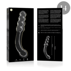 Comprar NEBULA SERIES BY IBIZA - MODELO 14 DILDO CRISTAL TRANSPARENTE 18.5 CM -O- 3 CM al mejor precio - Envíos Discretos