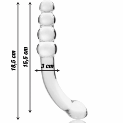 Comprar NEBULA SERIES BY IBIZA - MODELO 14 DILDO CRISTAL TRANSPARENTE 18.5 CM -O- 3 CM al mejor precio - Envíos Discretos