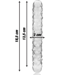 Comprar NEBULA SERIES BY IBIZA - MODELO 15 DILDO CRISTAL TRANSPARENTE 18.5 CM -O- 3 CM al mejor precio - Envíos Discretos
