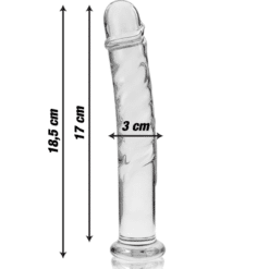 Comprar NEBULA SERIES BY IBIZA - MODELO 16 DILDO CRISTAL TRANSPARENTE 18.5 CM -O- 3 CM al mejor precio - Envíos Discretos