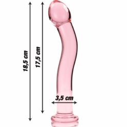 Comprar NEBULA SERIES BY IBIZA - MODELO 18 DILDO CRISTAL ROSA 18.5 CM -O- 3.5 CM al mejor precio - Envíos Discretos