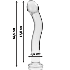 Comprar NEBULA SERIES BY IBIZA - MODELO 18 DILDO CRISTAL TRANSPARENTE 18.5 CM -O- 3.5 CM al mejor precio - Envíos Discretos
