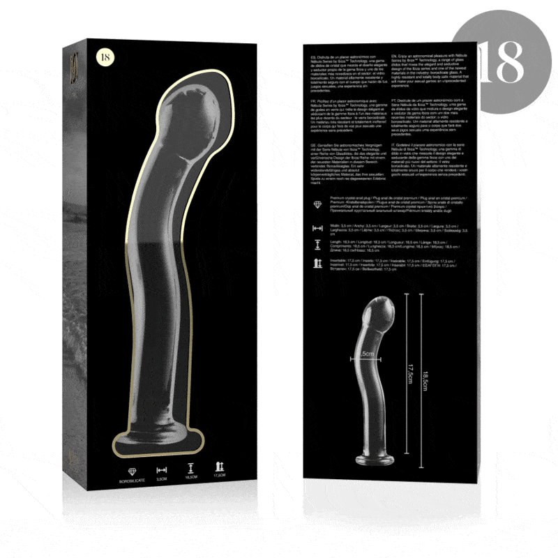 NEBULA SERIES BY IBIZA - MODELO 18 DILDO CRISTAL TRANSPARENTE 18.5 CM -O- 3.5 CM - piKanteo | Despierta tu lado más piKante Comprar NEBULA SERIES BY IBIZA - MODELO 18 DILDO CRISTAL TRANSPARENTE 18.5 CM -O- 3.5 CM al mejor precio - Envíos Discretos