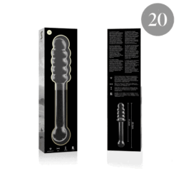 Comprar NEBULA SERIES BY IBIZA - MODELO 20 DILDO CRISTAL TRANSPARENTE 20.5 CM -O- 3 CM al mejor precio - Envíos Discretos