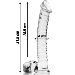 Comprar NEBULA SERIES BY IBIZA - MODELO 23 DILDO CRISTAL TRANSPARENTE 21.5 CM -O- 4 CM al mejor precio - Envíos Discretos