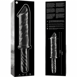 Comprar NEBULA SERIES BY IBIZA - MODELO 24 DILDO CRISTAL TRANSPARENTE 28.5 CM -O- 5 CM al mejor precio - Envíos Discretos