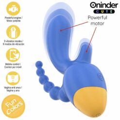 Comprar ONINDER CUTE - LOVE 3 SOME TRIPLE VIBRADOR - APP MUNDIAL GRATUITA al mejor precio - Envíos Discretos