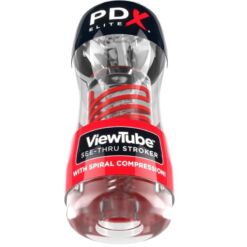 Comprar PDX ELITE - MASTURBADOR STROKER VIEWTUBE 2 COMPRESION ESPIRAL TRANSPARENTE al mejor precio - Envíos Discretos