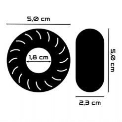 Comprar POWERING - SUPER FLEXIBLE Y RESISTENTE ANILLO PENE  5CM PR08 NEGRO al mejor precio - Envíos Discretos
