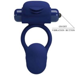 Comprar PRETTY LOVE - AJMAL ANILLO VIBRADOR CON PLUG AZUL al mejor precio - Envíos Discretos