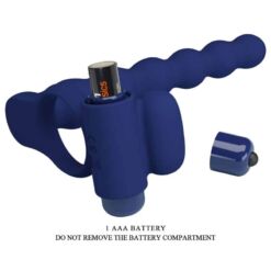 Comprar PRETTY LOVE - AJMAL ANILLO VIBRADOR CON PLUG AZUL al mejor precio - Envíos Discretos