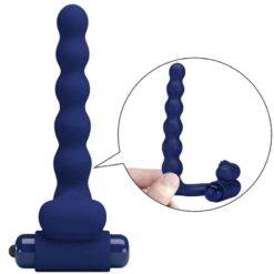 Comprar PRETTY LOVE - AJMAL ANILLO VIBRADOR CON PLUG AZUL al mejor precio - Envíos Discretos
