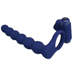 Comprar PRETTY LOVE - AJMAL ANILLO VIBRADOR CON PLUG AZUL al mejor precio - Envíos Discretos