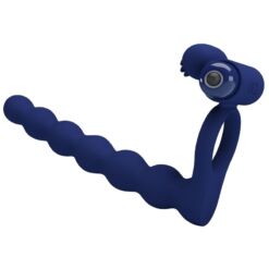 Comprar PRETTY LOVE - AJMAL ANILLO VIBRADOR CON PLUG AZUL al mejor precio - Envíos Discretos