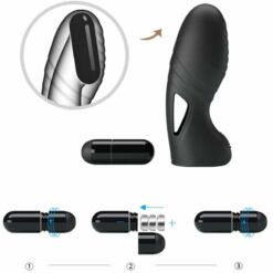 Comprar PRETTY LOVE - ALAN VIBRADOR DE DEDO SILICONA NEGRO al mejor precio - Envíos Discretos