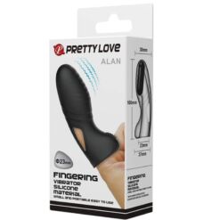 Comprar PRETTY LOVE - ALAN VIBRADOR DE DEDO SILICONA NEGRO al mejor precio - Envíos Discretos