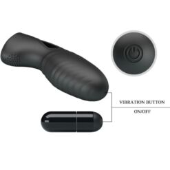 Comprar PRETTY LOVE - ALAN VIBRADOR DE DEDO SILICONA NEGRO al mejor precio - Envíos Discretos