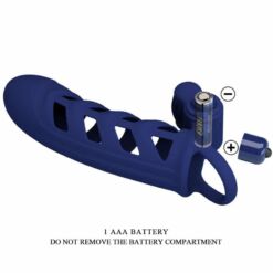 Comprar PRETTY LOVE - ALTAF ANILLO VIBRADOR CON FUNDA DE SILICONA AZUL al mejor precio - Envíos Discretos
