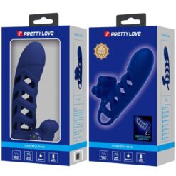 Comprar PRETTY LOVE - ALTAF ANILLO VIBRADOR CON FUNDA DE SILICONA AZUL al mejor precio - Envíos Discretos