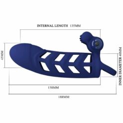 Comprar PRETTY LOVE - ALTAF ANILLO VIBRADOR CON FUNDA DE SILICONA AZUL al mejor precio - Envíos Discretos