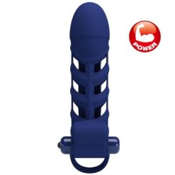 Comprar PRETTY LOVE - ALTAF ANILLO VIBRADOR CON FUNDA DE SILICONA AZUL al mejor precio - Envíos Discretos