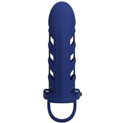 Comprar PRETTY LOVE - ALTAF ANILLO VIBRADOR CON FUNDA DE SILICONA AZUL al mejor precio - Envíos Discretos