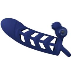 Comprar PRETTY LOVE - ALTAF ANILLO VIBRADOR CON FUNDA DE SILICONA AZUL al mejor precio - Envíos Discretos