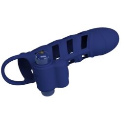 Comprar PRETTY LOVE - ALTAF ANILLO VIBRADOR CON FUNDA DE SILICONA AZUL al mejor precio - Envíos Discretos