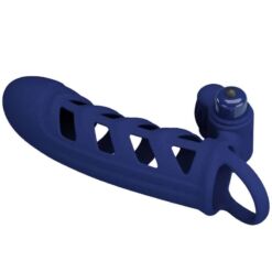 Comprar PRETTY LOVE - ALTAF ANILLO VIBRADOR CON FUNDA DE SILICONA AZUL al mejor precio - Envíos Discretos