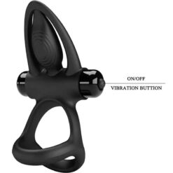 Comprar PRETTY LOVE - ANILLO VIBRADOR 10 VIBRACIONES SILICONA NEGRO al mejor precio - Envíos Discretos