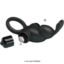 Comprar PRETTY LOVE - ANILLO VIBRADOR + ESTIMULADOR RABBIT CLÍTORIS 10 VIBRACIONES NEGRO al mejor precio - Envíos Discretos