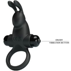Comprar PRETTY LOVE - ANILLO VIBRADOR + ESTIMULADOR RABBIT CLÍTORIS 10 VIBRACIONES NEGRO al mejor precio - Envíos Discretos