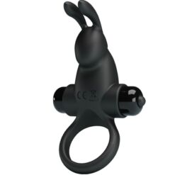 Comprar PRETTY LOVE - ANILLO VIBRADOR + ESTIMULADOR RABBIT CLÍTORIS 10 VIBRACIONES NEGRO al mejor precio - Envíos Discretos