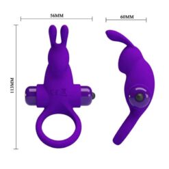 Comprar PRETTY LOVE - ANILLO VIBRADOR I CONEJO PARA PENE MORADO al mejor precio - Envíos Discretos