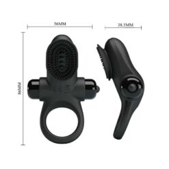 Comprar PRETTY LOVE - ANILLO VIBRADOR II PARA PENE NEGRO al mejor precio - Envíos Discretos