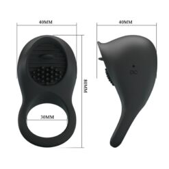 Comprar PRETTY LOVE - ANILLO VIBRADOR PARA PENE CON LENGUA NEGRO al mejor precio - Envíos Discretos