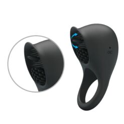 Comprar PRETTY LOVE - ANILLO VIBRADOR PARA PENE CON LENGUA NEGRO al mejor precio - Envíos Discretos