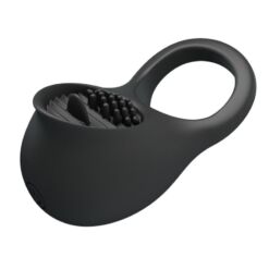 Comprar PRETTY LOVE - ANILLO VIBRADOR PARA PENE CON LENGUA NEGRO al mejor precio - Envíos Discretos